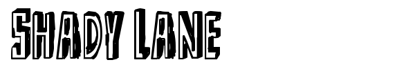 Shady Lane font preview